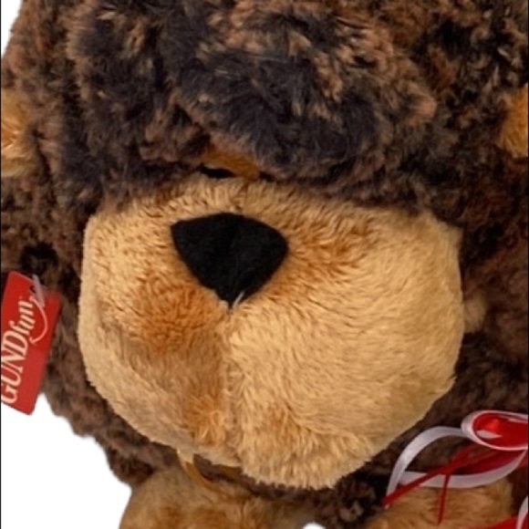 Gund Fun brown singing monkey plush toy with plush red heart Size OS - Picture 6 of 16